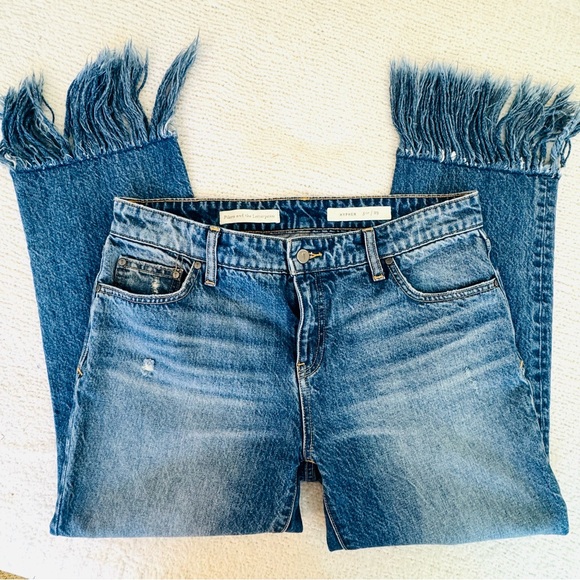 Anthro Pilcro Fringe Ankle Jeans 29 - Picture 4 of 16